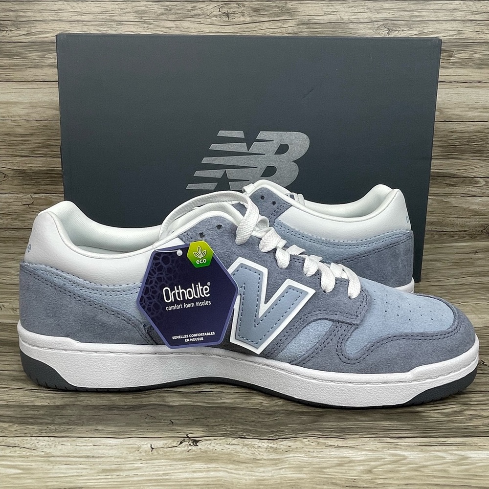 NEW New Balance 480 Arctic Grey White Shoe Men's Sizes BB480LEB - Picture 2 of 8